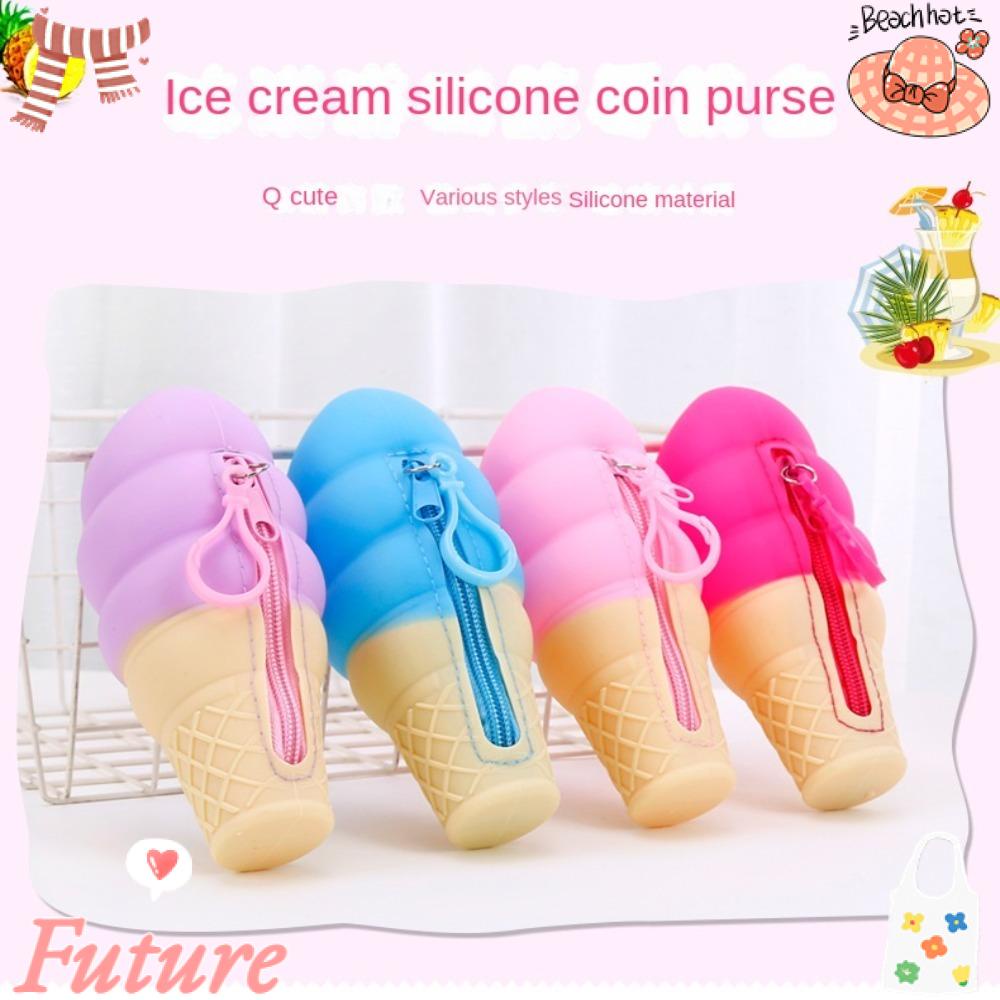 Túi Đựng Tai Nghe / Tiền Xu Bằng Silicon Họa Tiết Dễ Thương