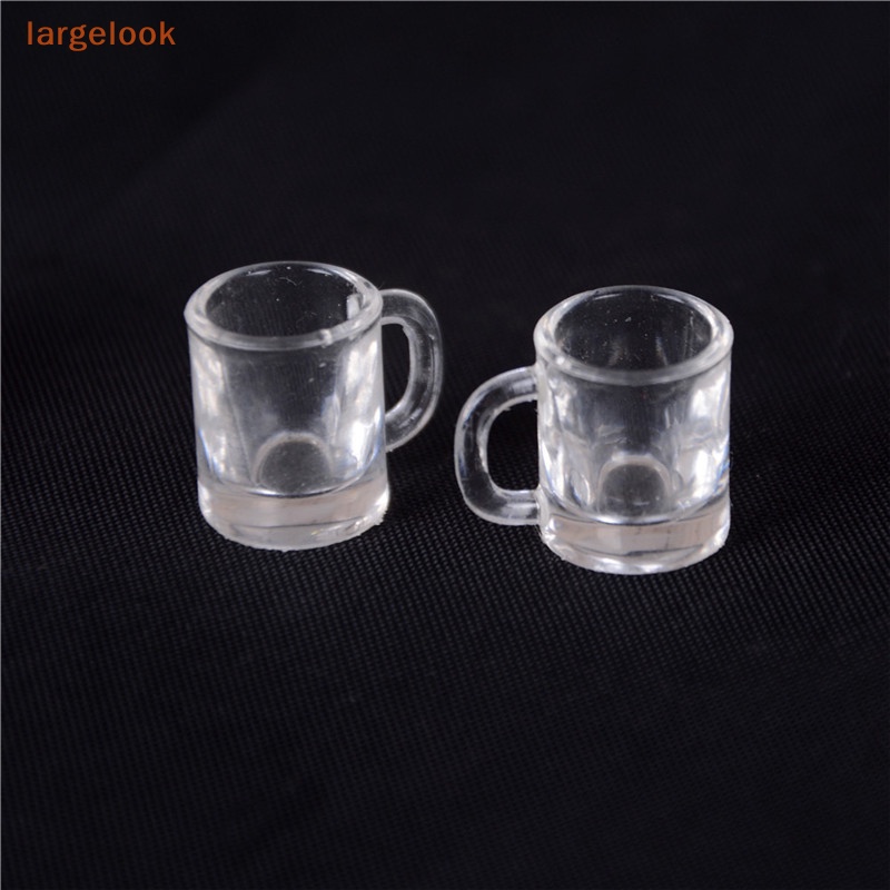 Set 4 Cốc Thủy Tinh Uống Bia Bằng Nhựa Tỉ Lệ 1 / 12 Trang Trí Nhà Búp Bê