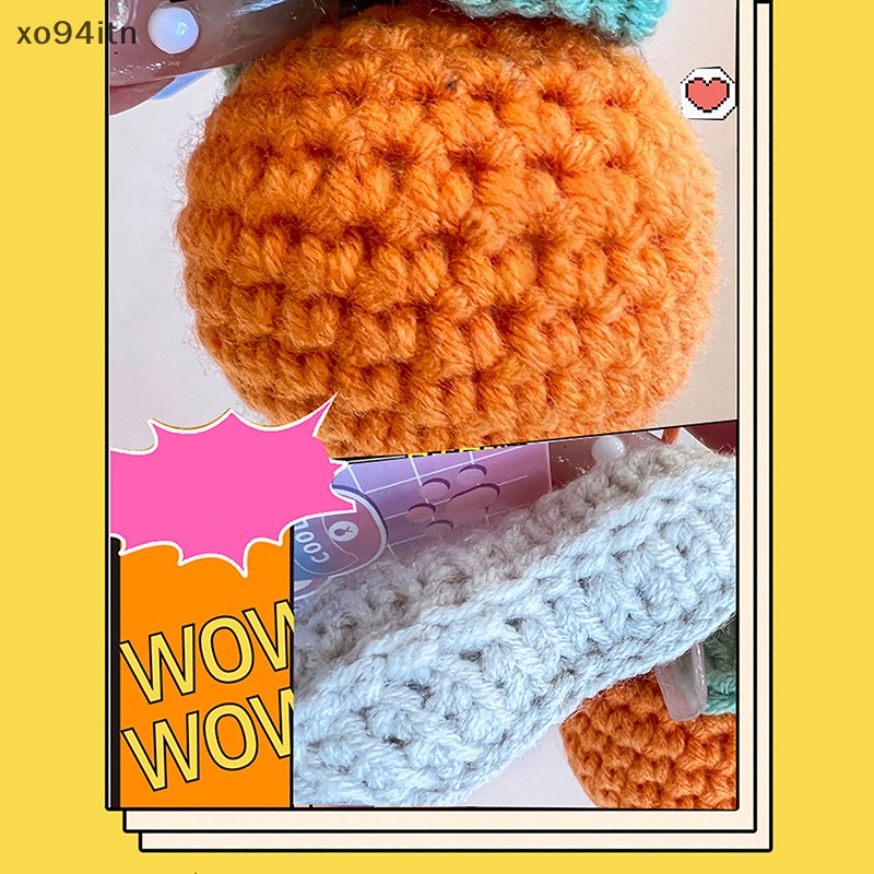 Tn Móc Khóa Xe Hơi / Túi Xách Đan Tay Hạnh Phúc Mặt Persimmon Thủ Công Cho Cặp Đôi n