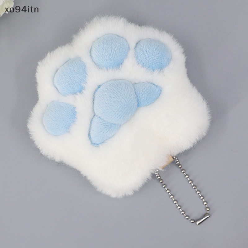 Móc Khóa Hình Chân Mèo Nhồi Bông Đáng Yêu