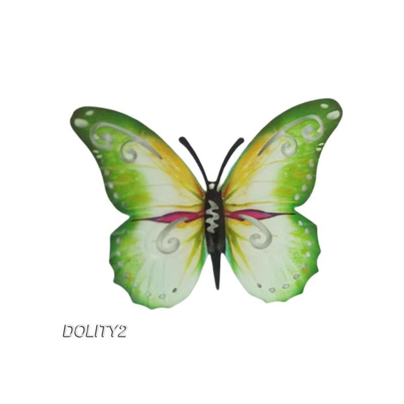 [Dolity2] Hình Dán Tường Nghệ Thuật Bướm Kim Loại Trang Trí Nền Nông Trại
