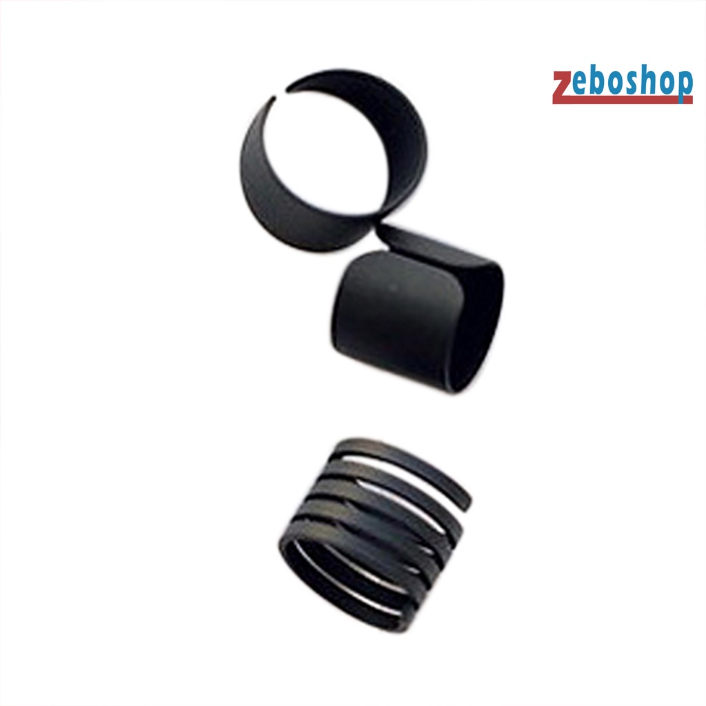 Zeboshop 3 Nhẫn Midi Đeo Khớp Ngón Tay Màu Đen Trơn Thời Trang Mặc Hàng Ngày
