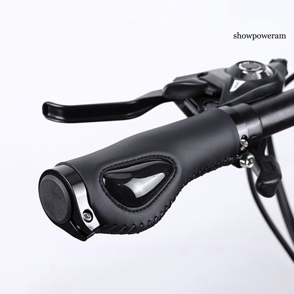 Vỏ Bọc Tay Lái Xe Đạp Bằng Da Chống Trượt Hấp Thụ Sốc Tiện Dụng