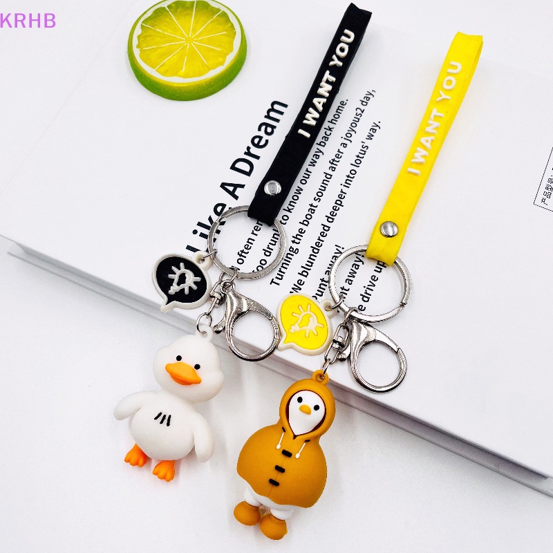 Móc Chìa Khóa PVC Hình Vịt Con Dễ Thương Mới