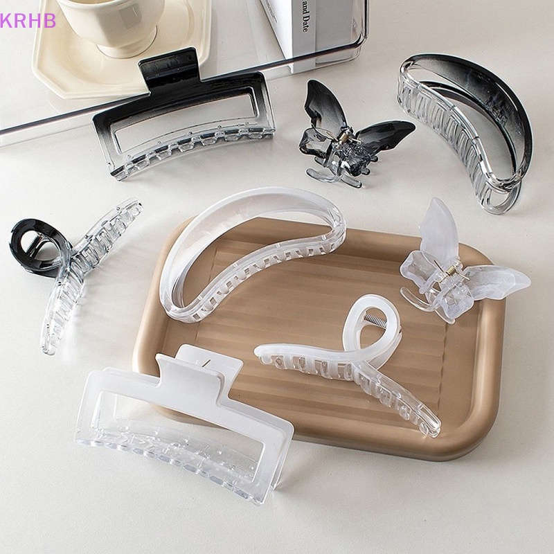 Kẹp Tóc Càng Cua Màu Gradient Phong Cách Hàn Quốc Thanh Lịch Cho Nữ Mới