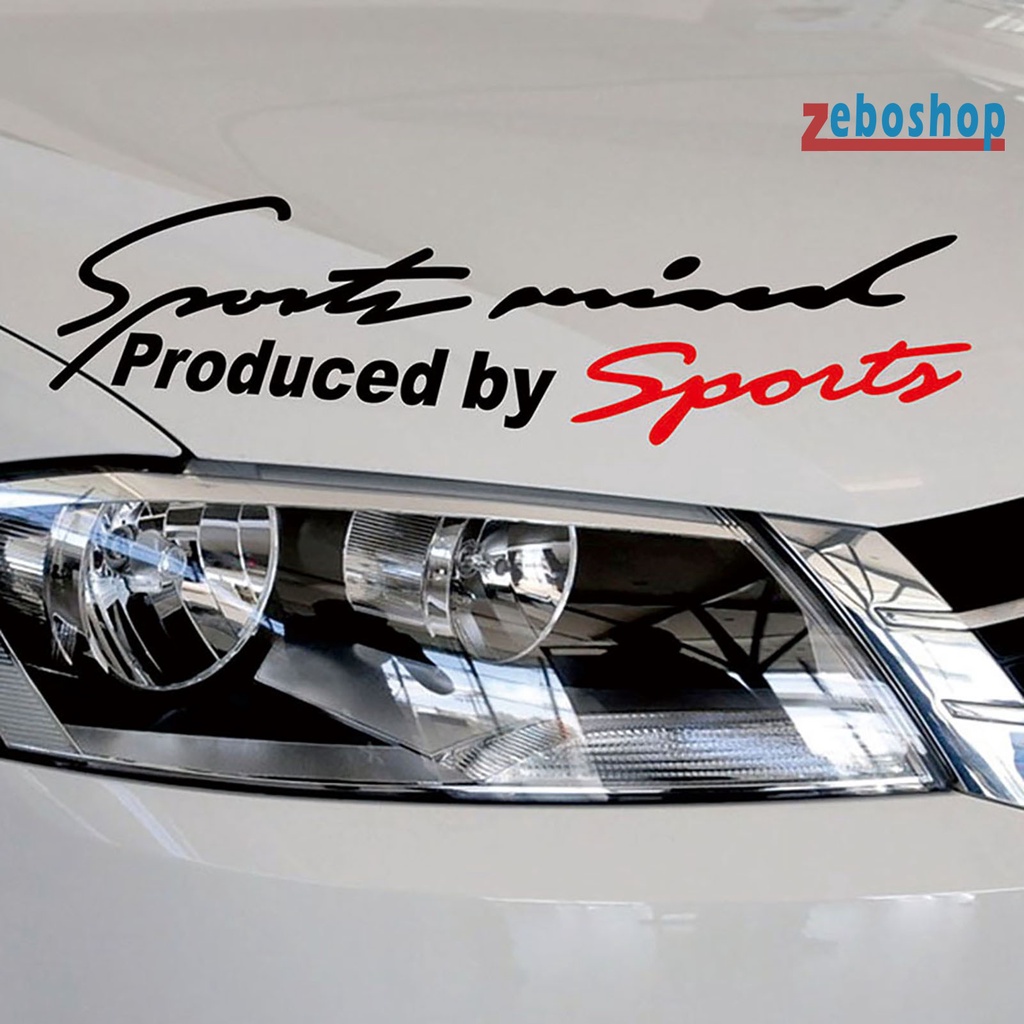 Miếng Dán Trang Trí Đèn Pha Xe Hơi Thể Thao In Chữ zeboshop