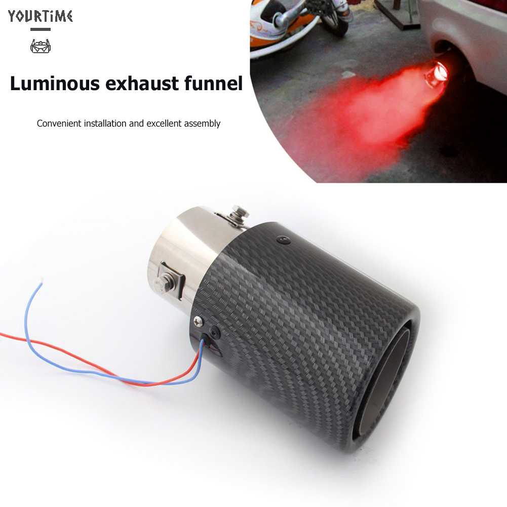 Ống Xả Xe Hơi Bằng Sợi Carbon Có Đèn LED