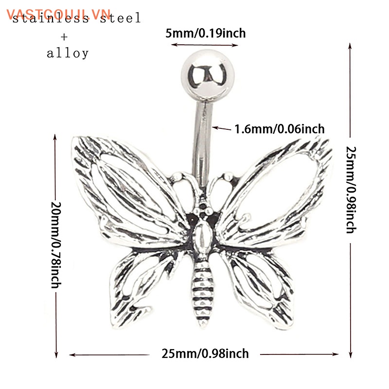 Khuyên RốN HìNh BướM ĐíNh Đá Xinh XắN