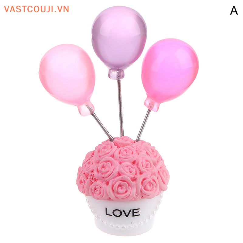 1 Bong Bóng Hoa Hồng Bằng Nhựa Resin Trang Trí Xe Hơi / Nhà Búp Bê