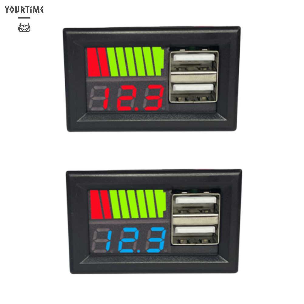 Vôn Kế 12V 5V 2A Chuyên Dụng Cho Xe Hơi