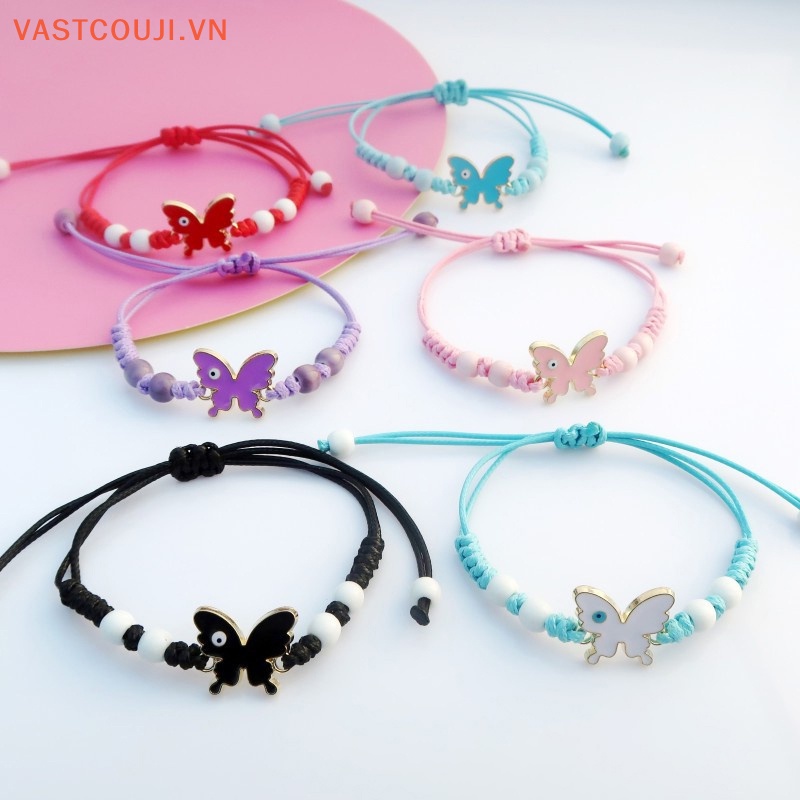 Vòng Đeo Tay Họa Tiết Bướm Hoạt Hình Dễ Thương Bắt Mắt