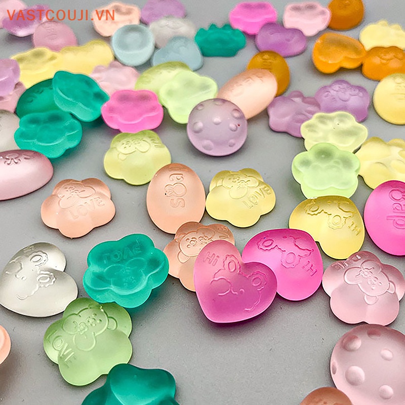 Set 10 Kẹp Tóc Mini Bằng Resin Dễ Thương DIY