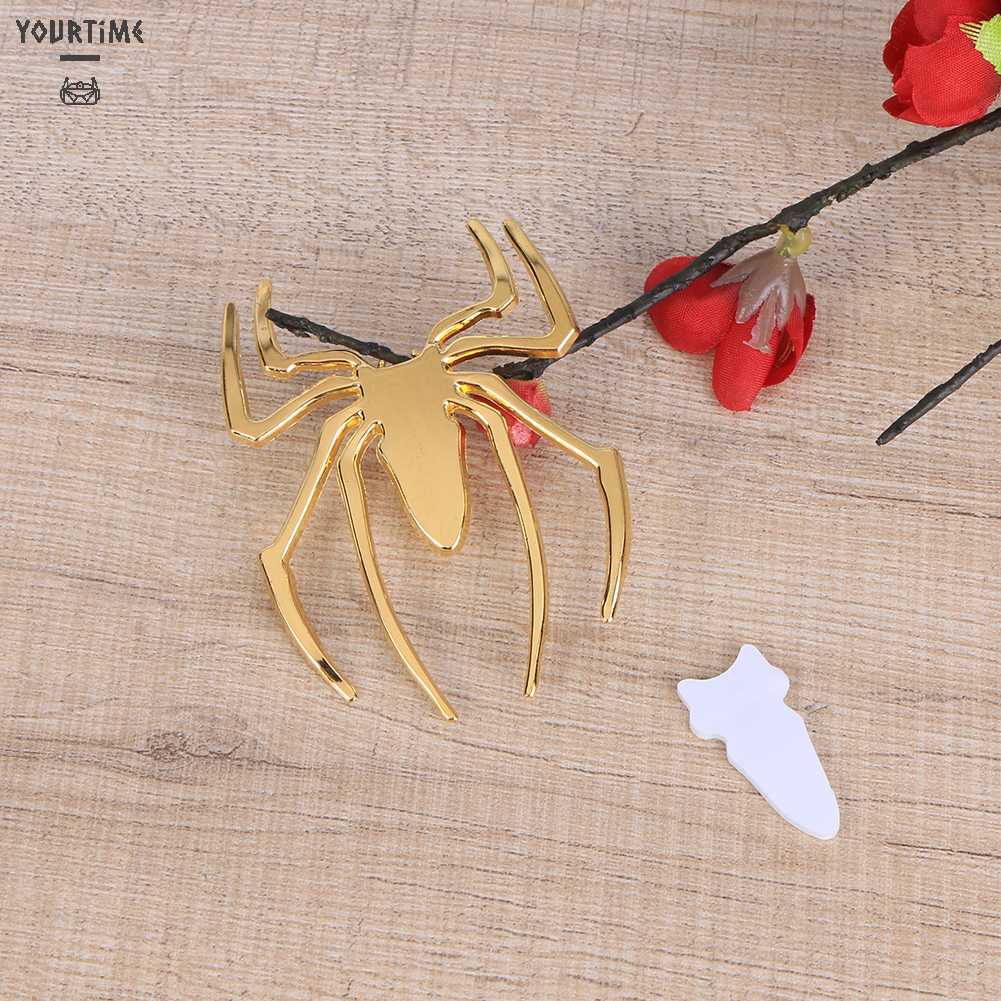 Miếng Dán Trang Trí Xe Hơi Mạ Điện Hình Nhện 3D Thời Trang