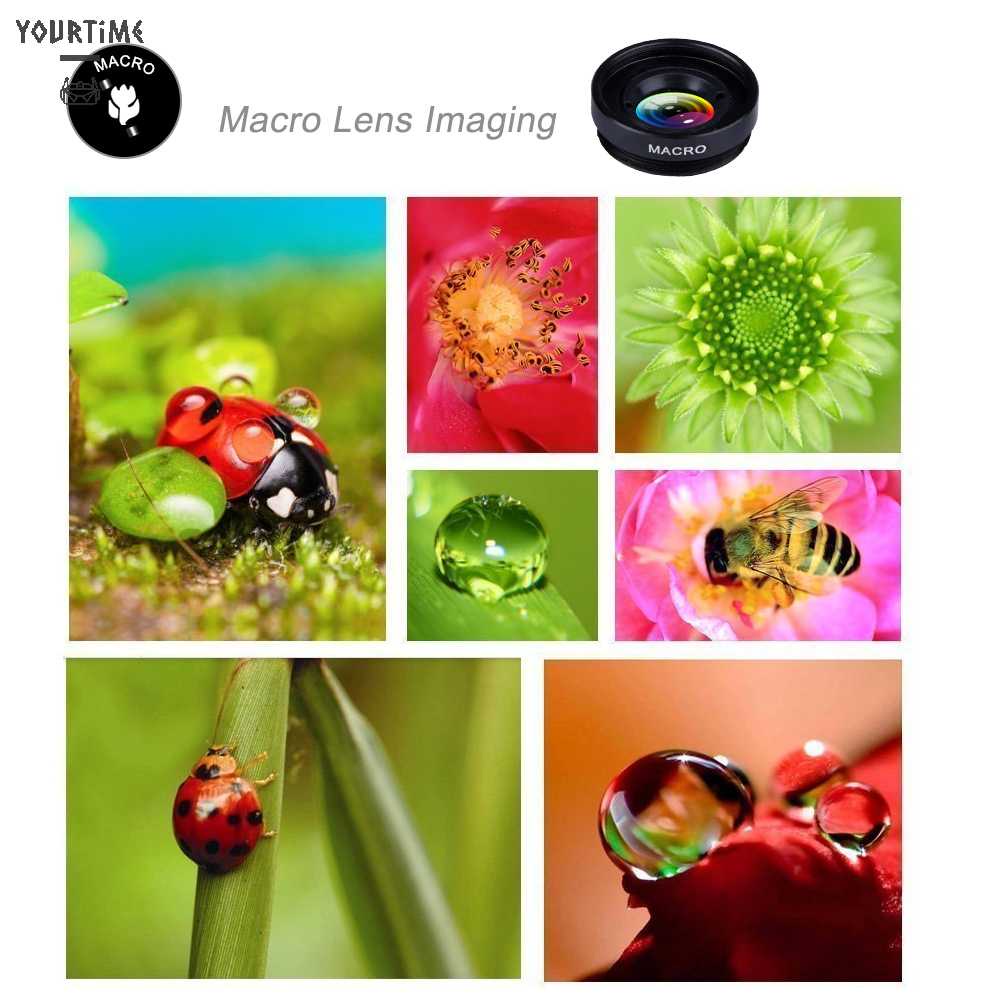 Ống Kính Mắt Cá 180 + Góc Rộng + Macro 3 Trong 1 - Màu Đen