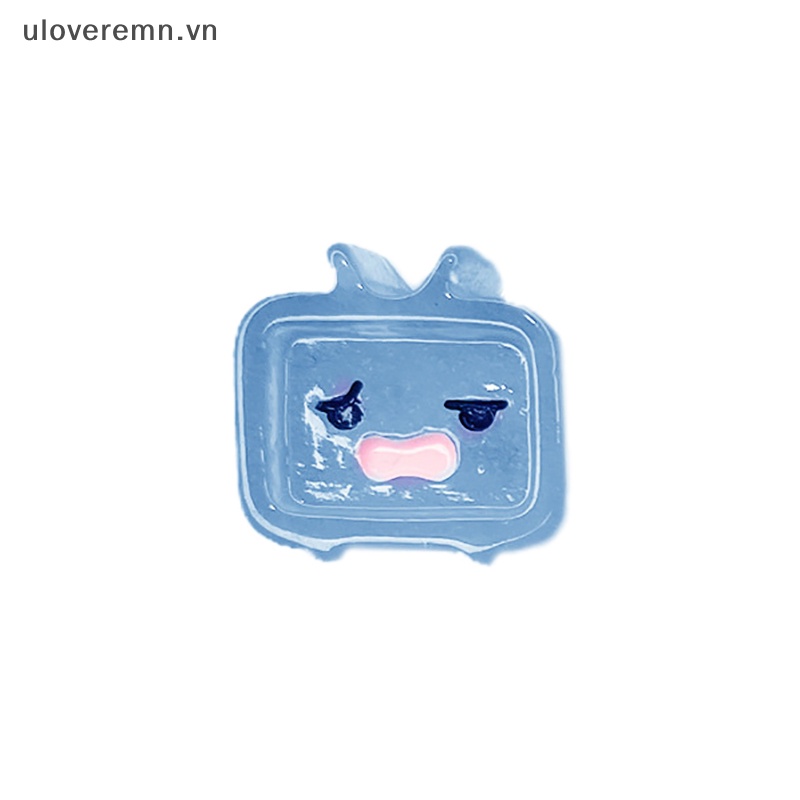 Set 5 TV Phát Sáng Kawaii Với Nhựa Resin Hình Biểu Tượng Cảm Xúc