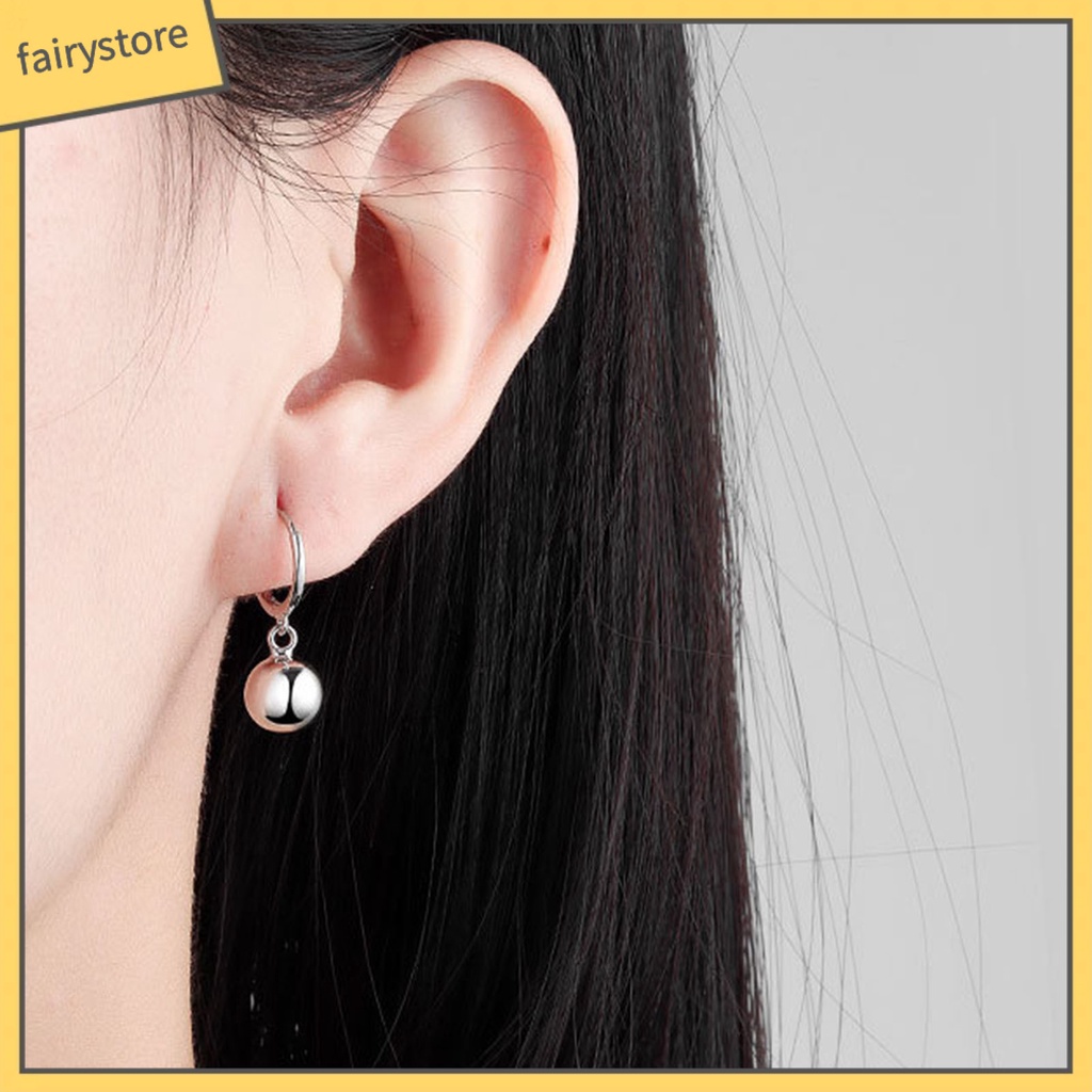 1 Đôi Bông Tai Dạng Vòng Ngắn Màu Trơn Khối Lượng Nhẹ Thời Trang Cho Nữ