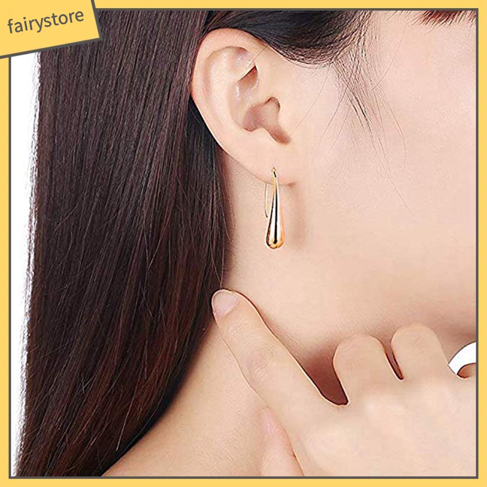 Bông Tai Hình Giọt Nước Bằng Hợp Kim Thời Trang Dành Cho Nữ