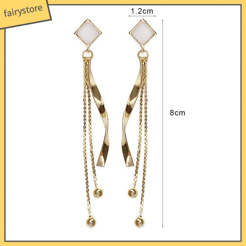 1 Đôi Bông Tai Dáng Dài Đính Đá Lấp Lánh Thời Trang Cao Cấp Cho Nữ