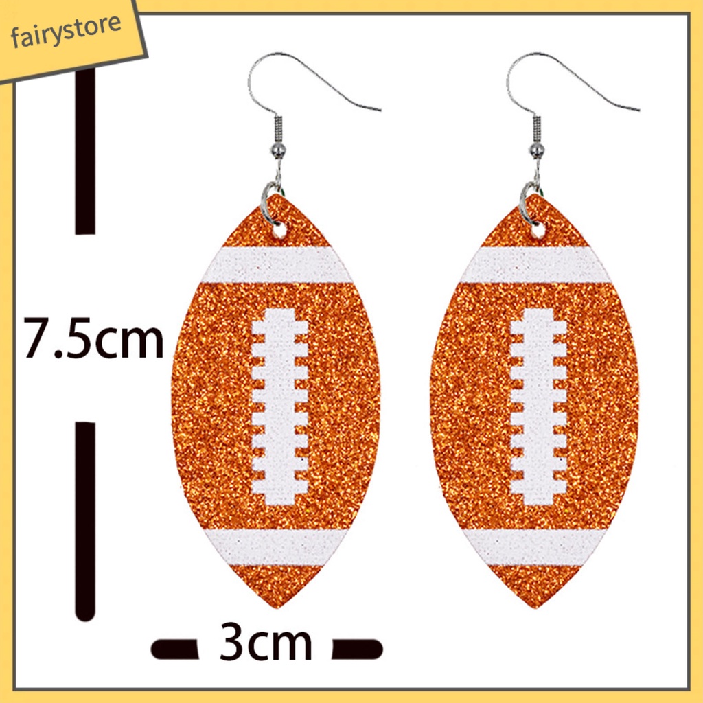 [FRO] Bông Tai Móc Hình Quả Bóng Đá Màu Sắc Tươi Sáng Lấp Lánh Trang Sức Hàng Ngày Cho Nữ