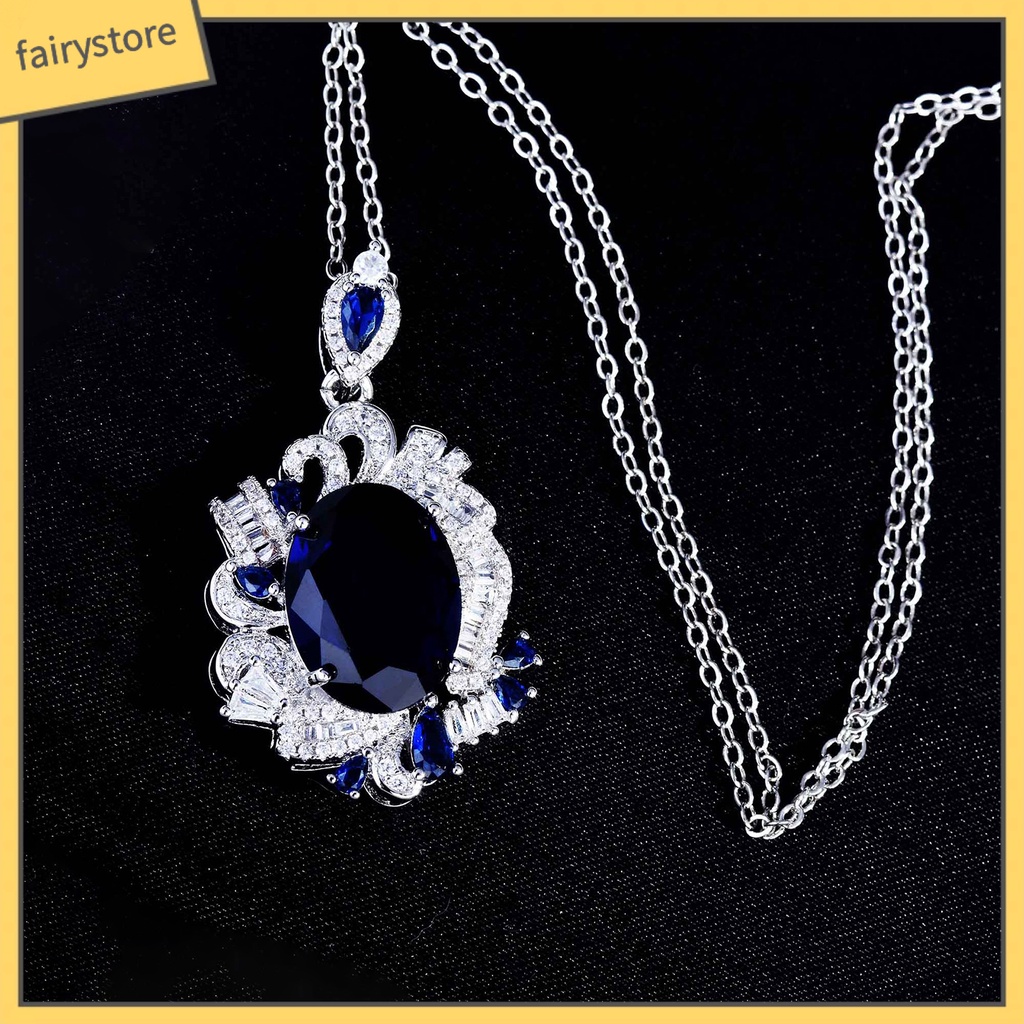 Bộ Vòng cổ + Bông Tai Đính Đá Tự Nhiên Trọng Lượng Nhẹ Thời Trang Cho Nữ