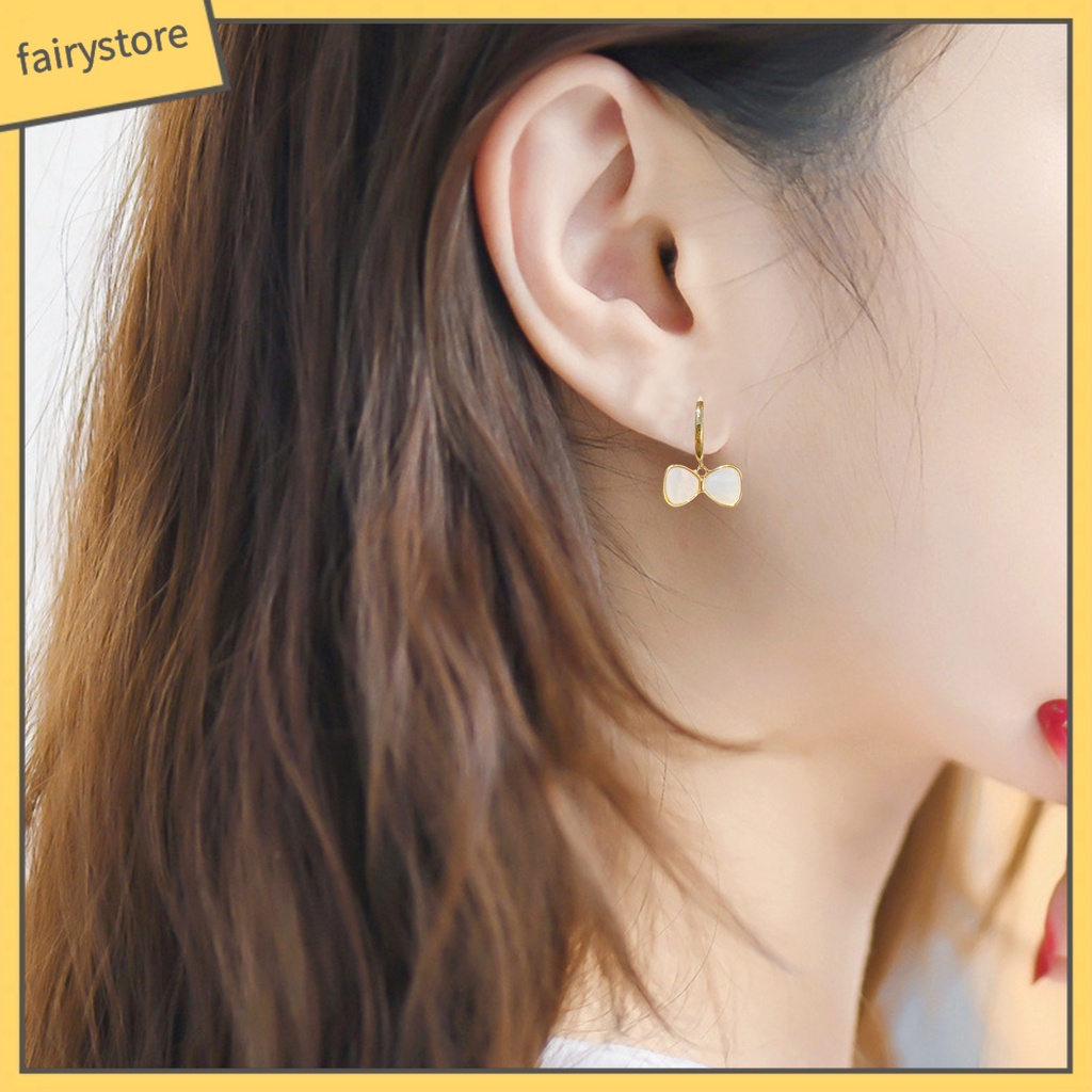 1 Đôi Bông Tai Hình Nơ Phong Cách Pháp Dành Cho Nữ