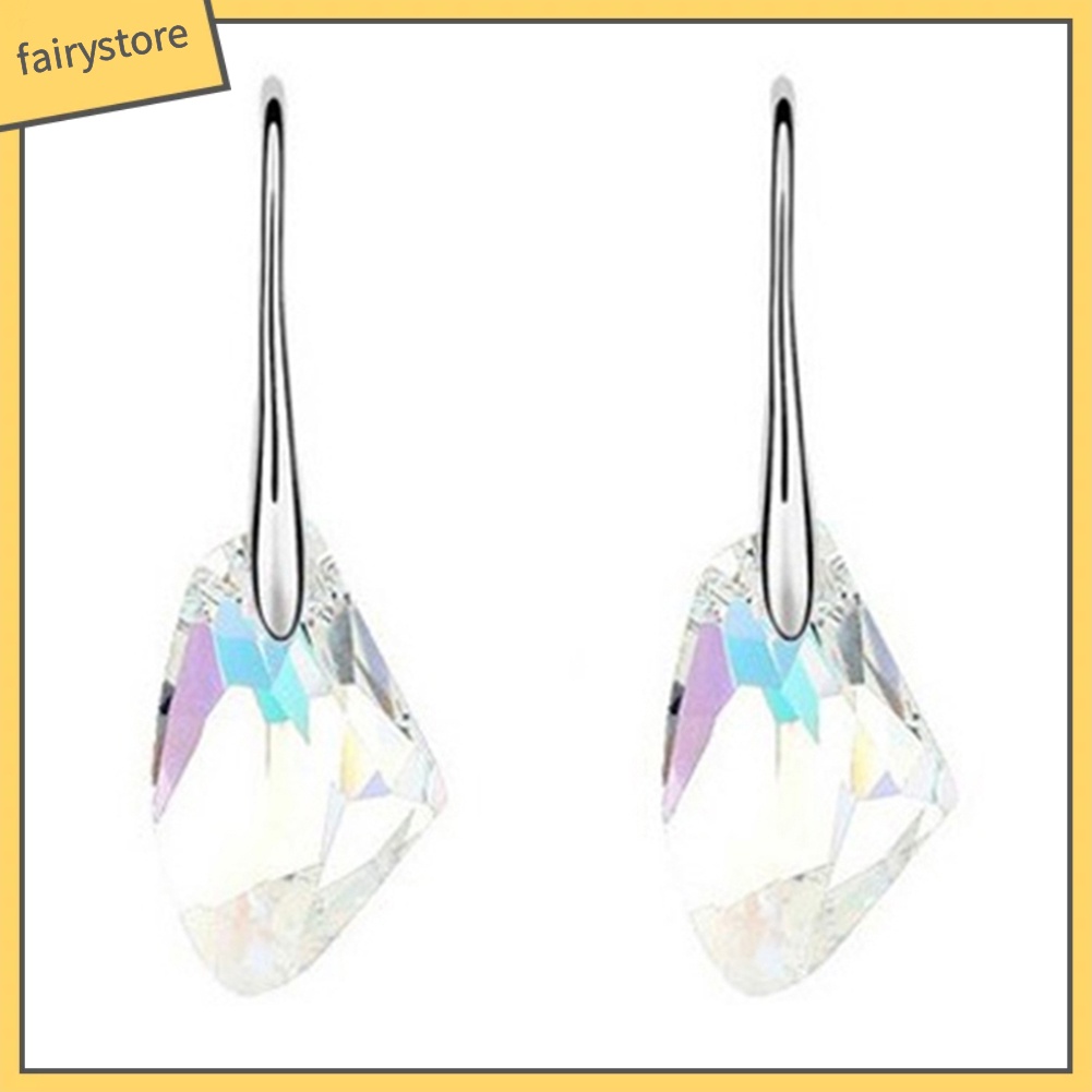 Bông Tai Dạng Móc Thả Đính Đá Phong Cách Hoàng Gia Thời Trang Cho Nữ