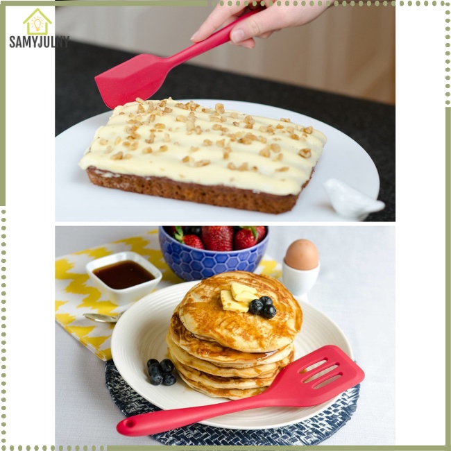 Bộ 5 Dụng Cụ Nấu Ăn Bằng Silicone Chống Dính Chịu Nhiệt Kèm Dụng Cụ Đánh Trứng