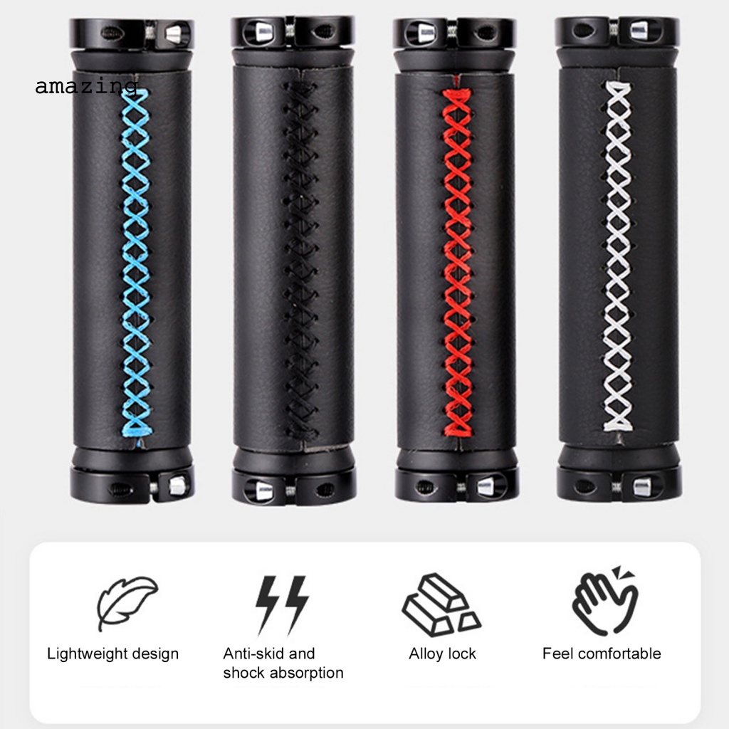 Bộ 2 Vỏ Bọc Tay Lái Xe Đạp Leo Núi Bằng Da Giả Chống Trượt