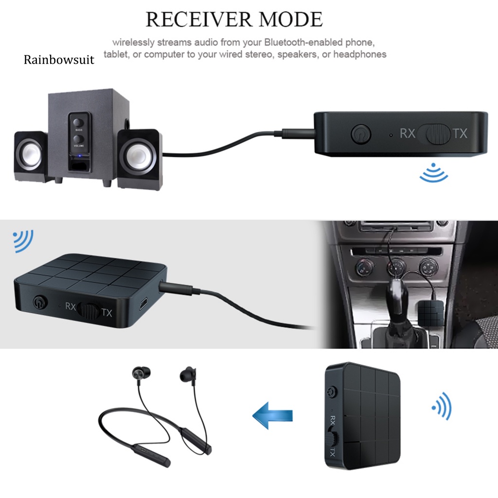 Bộ Truyền Nhận Tín Hiệu Bluetooth 5.0 Không Dây 2 Trong 1