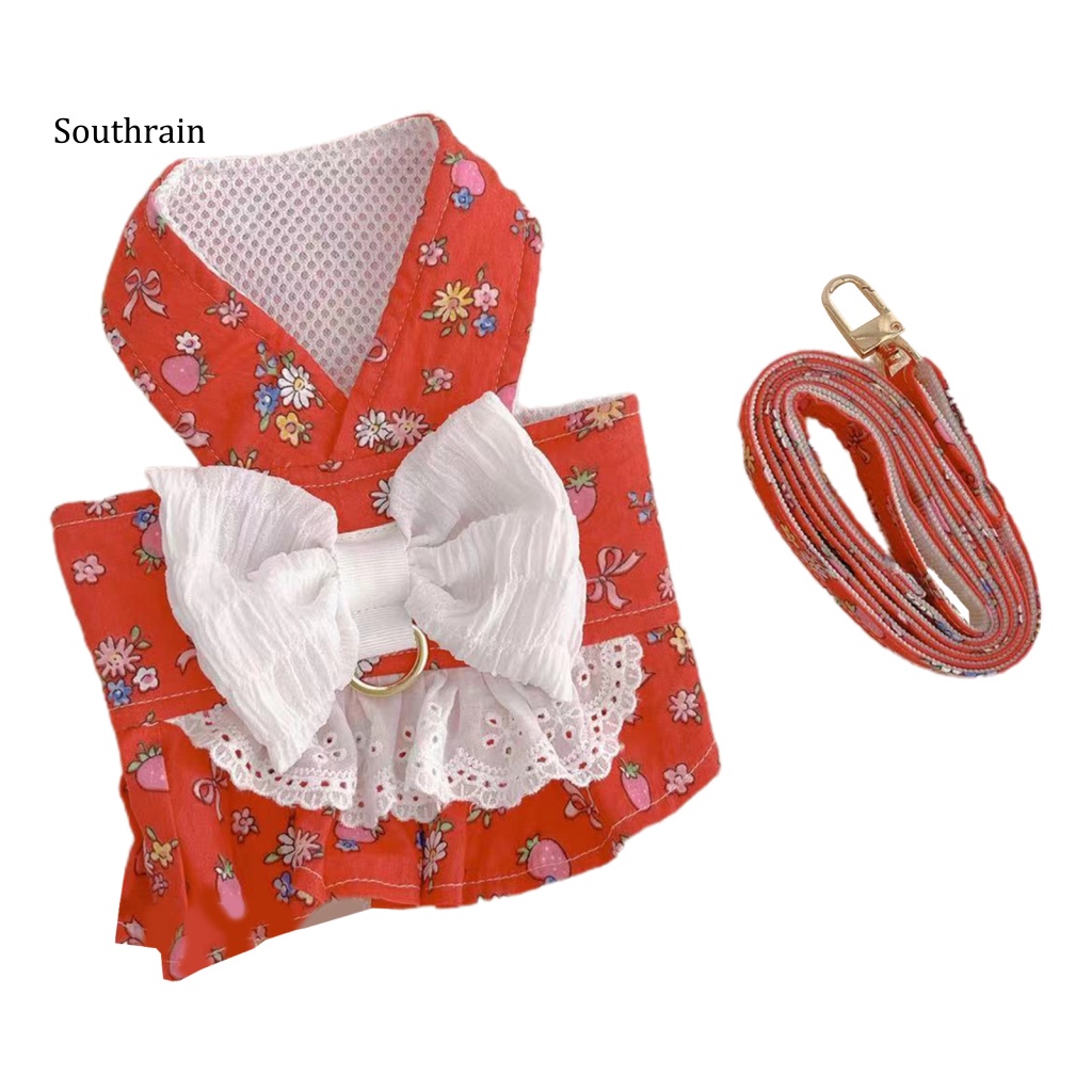 1 Bộ Áo Vest Và Quần Yếm Bằng Polyester Thoáng Khí In Họa Tiết Dễ Thương Dùng Chụp Ảnh Cho Cún Cưng