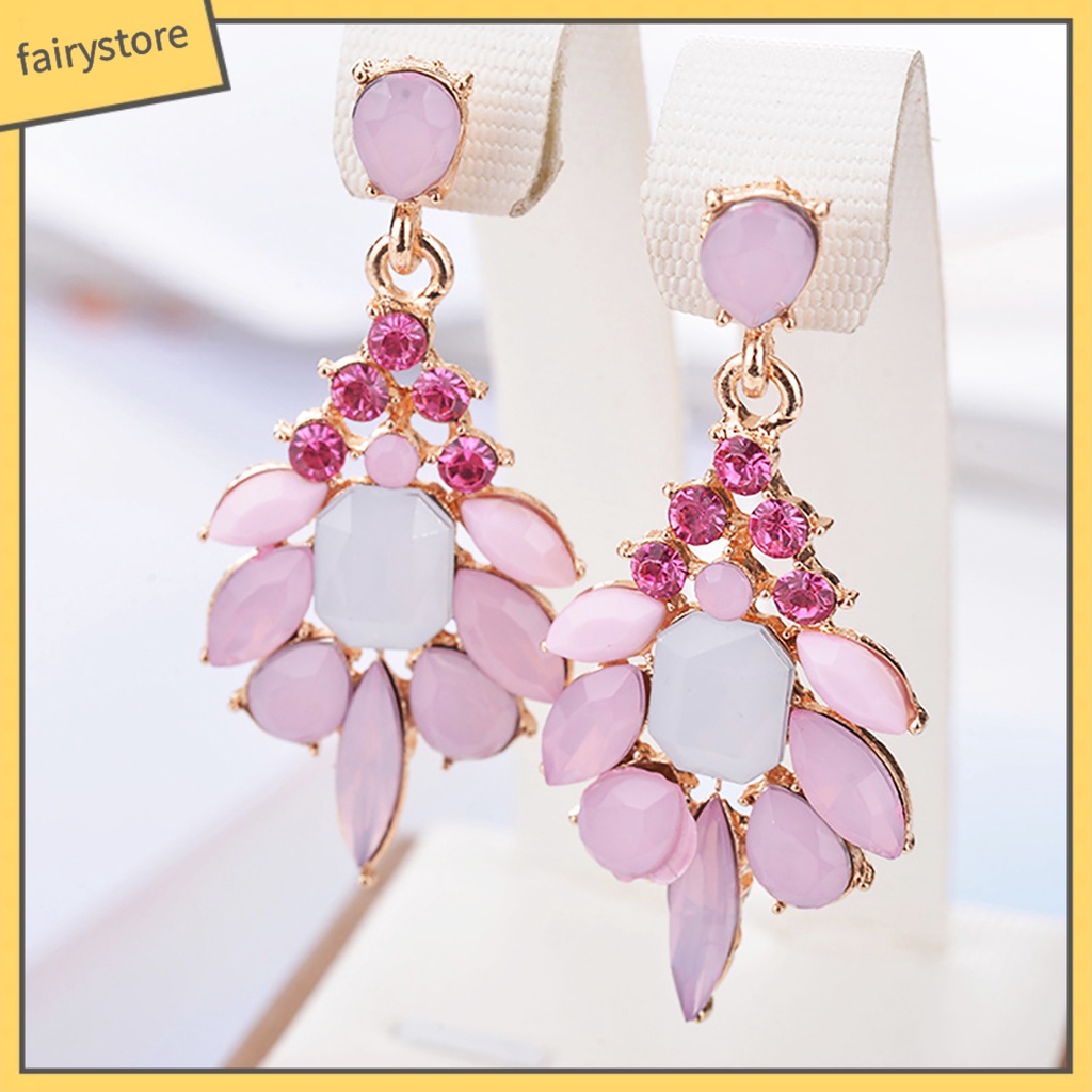 1 Đôi Bông Tai Hình Giọt Nước Bằng Hợp Kim Cho Nữ