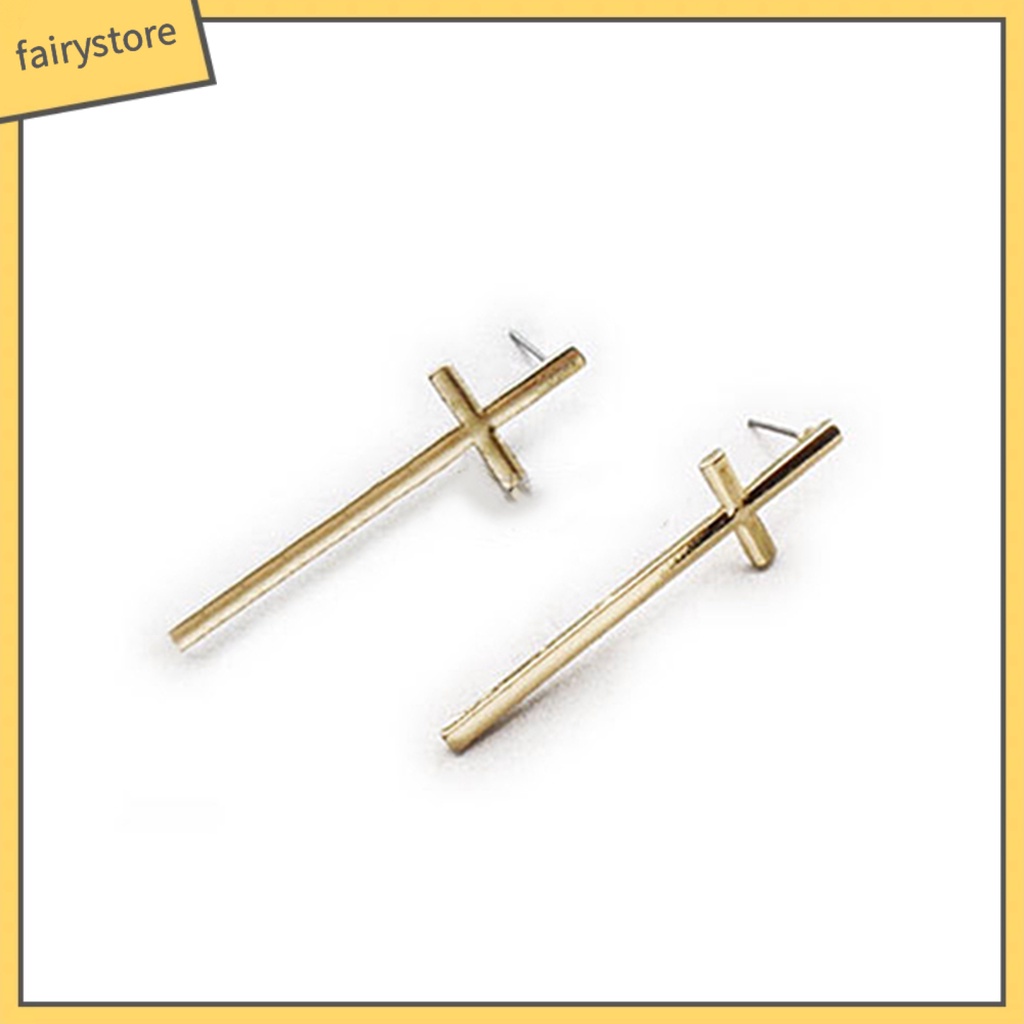 Khuyên Tai Hình Thánh Giá Phong Cách Punk Gothic Cổ Điển Dành Cho Nam Và Nữ