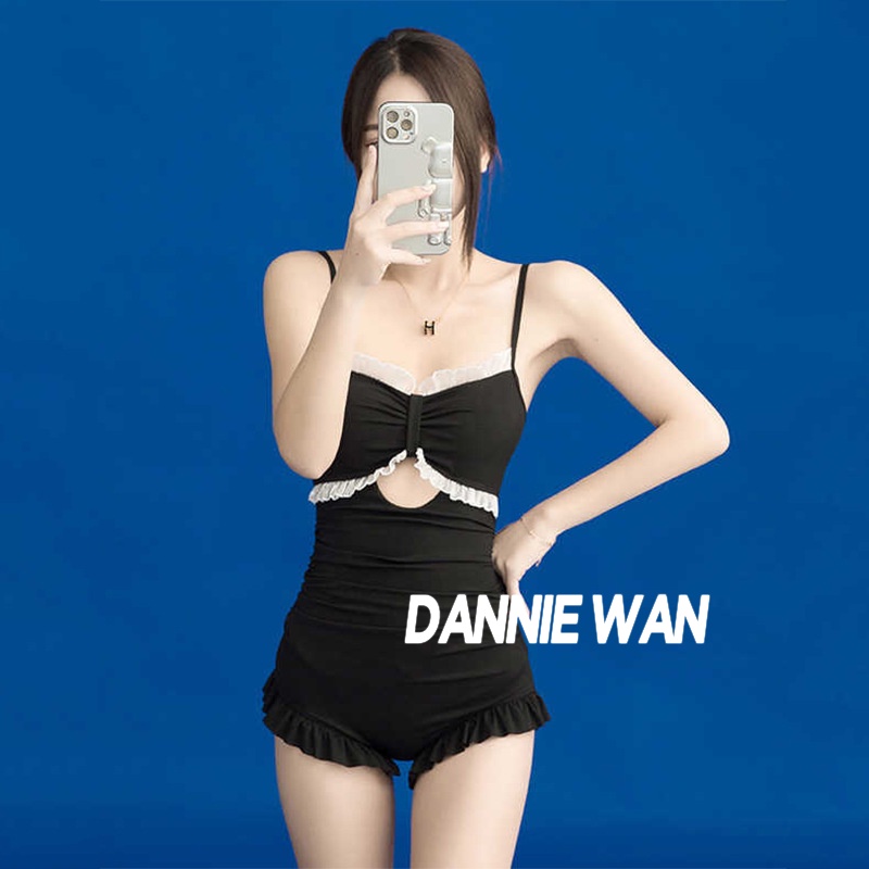 DannieWan Đồ Bơi bikini liền thân bikini hồng đi biển A25N071