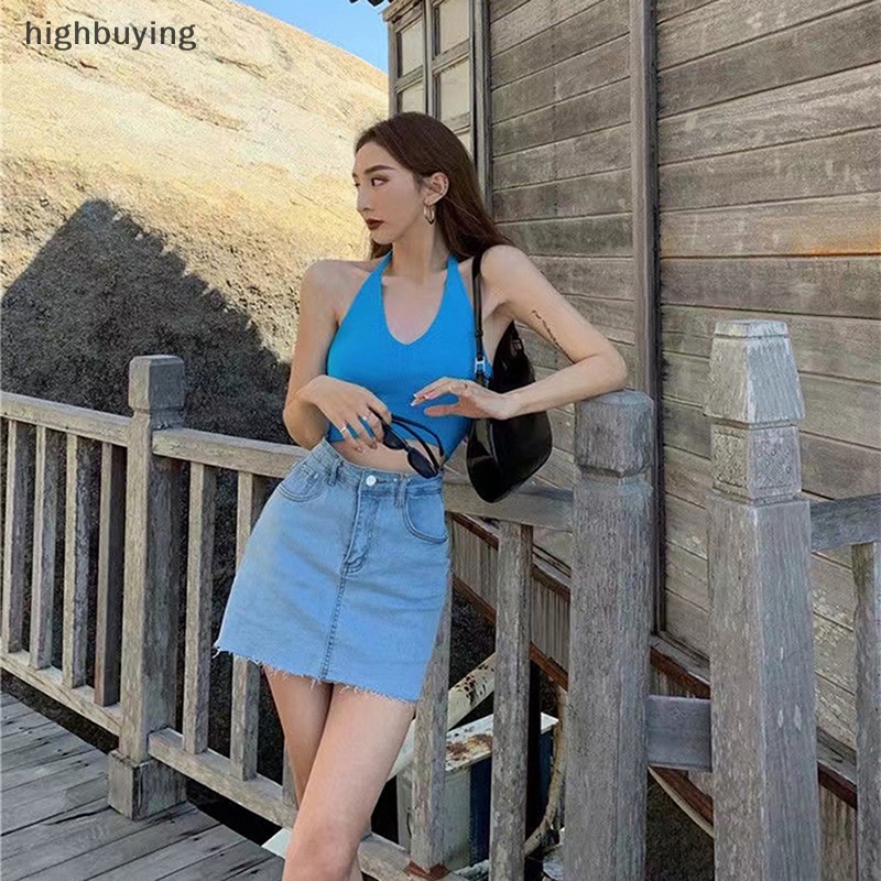 Áo Hai Dây Dệt Kim Màu Sắc Thời Trang Quyến Rũ Cho Nữ