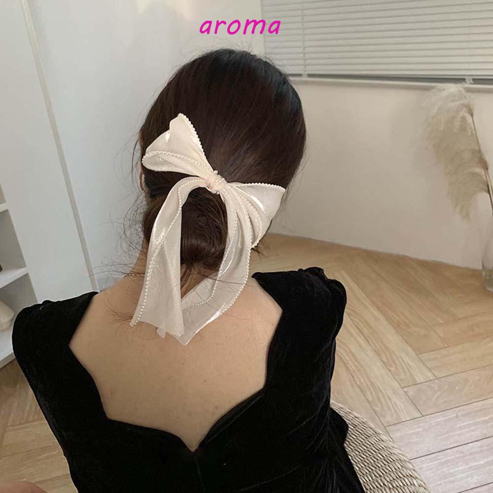 Kẹp Tóc Nơ Bằng Lụa Thiết Kế Tinh Tế Thời Trang Cho Nữ