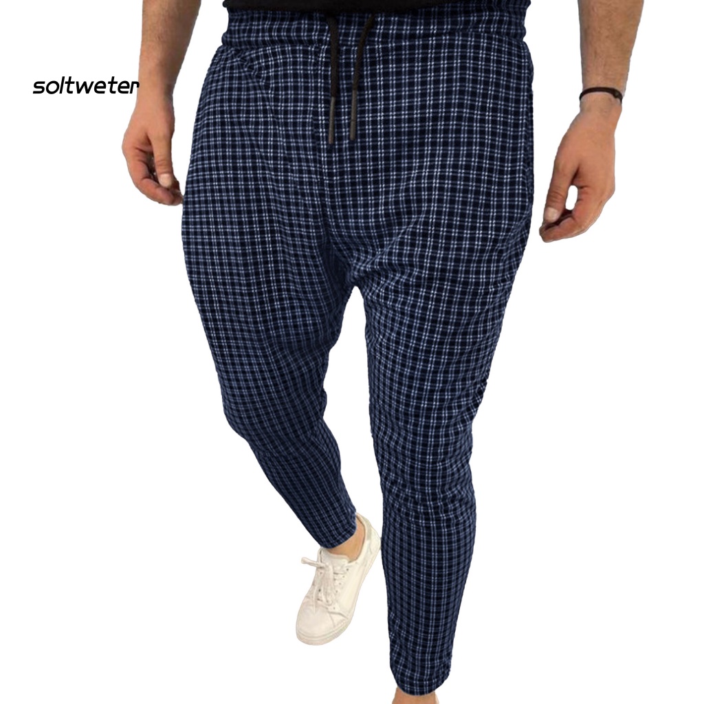 Quần Dài Lưng Vừa Họa Tiết Kẻ Sọc Thời Trang Mùa Xuân Cho Nam