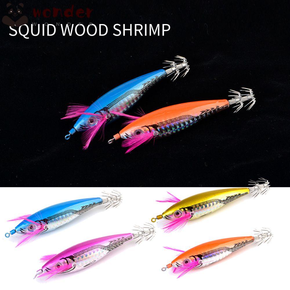 Mồi Câu Cá Giả Hình Con Tôm Bằng Gỗ
