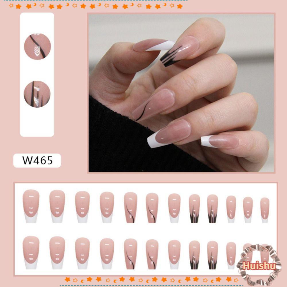 Set 24 Móng Tay Giả Chuyên Dụng Cho Nữ Múa Ba Lê