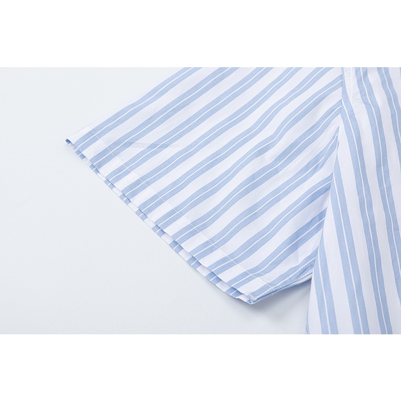 Áo Sơ Mi Tay Ngắn Kẻ Sọc Thêu Họa Tiết A8m8i & - Thời Trang Thoải Mái Và Thoải Mái Mặc Vào Mùa Hè