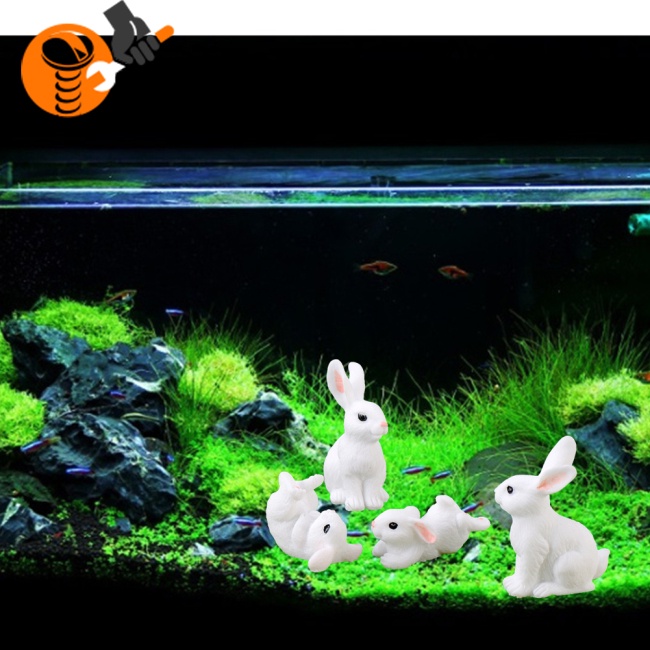 Đồ trang trí Thỏ Mini Bằng Nhựa Resin Dễ Thương Trang Trí Tiểu Cảnh