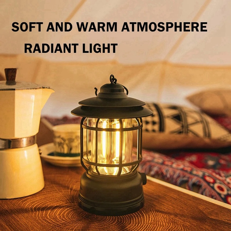 Đèn Cắm Trại Phong Cách Vintage Tiện Lợi Dễ Sử Dụng