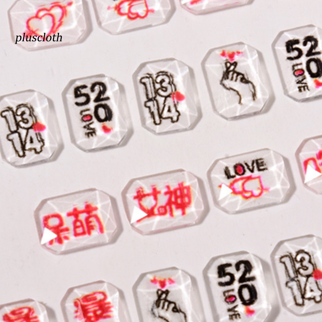 Set 50 Phụ Kiện Trang Trí Móng Tay Nghệ Thuật Bằng Resin Họa Tiết Nhân Vật Trung Hoa Sáng Tạo DIY