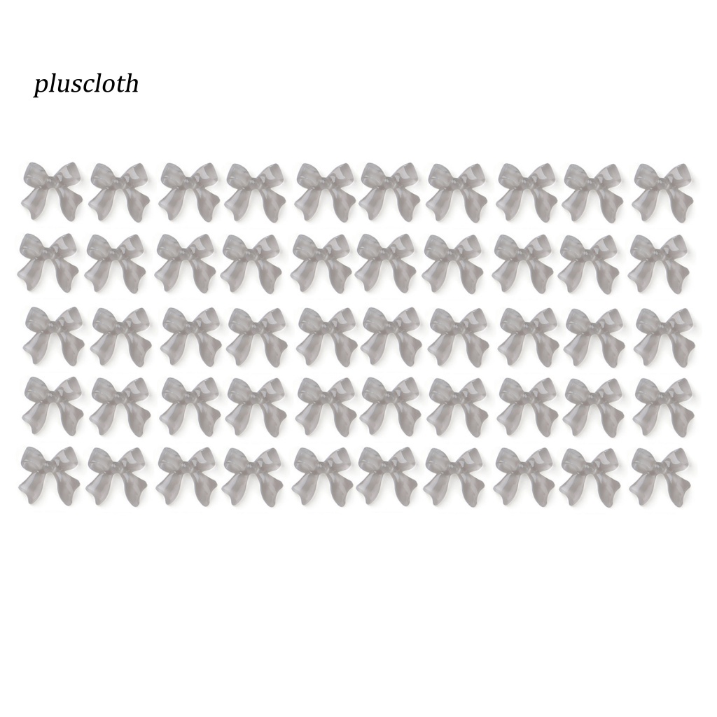 Bộ 50 Phụ Kiện Trang Trí Móng Tay Hình Nơ 3D Lấp Lánh DIY