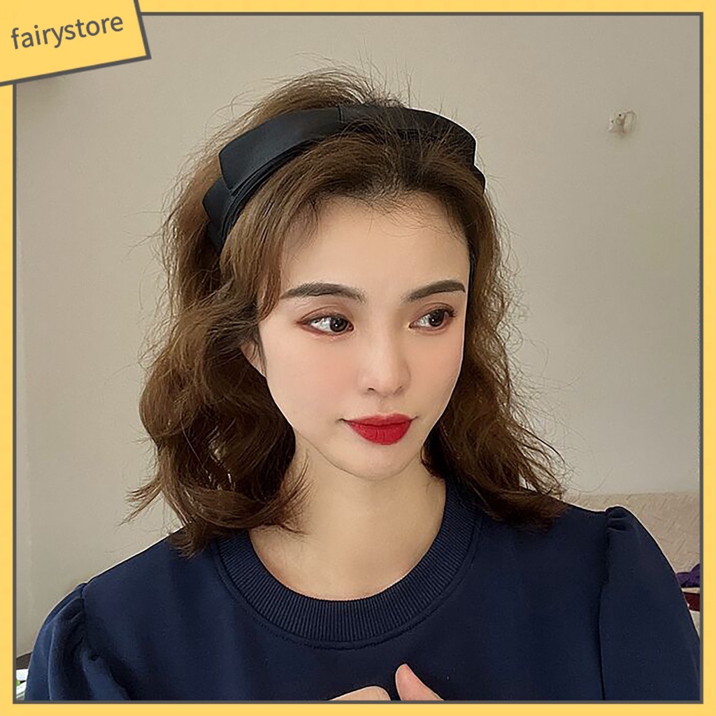 Băng Đô Nơ Cài Tóc Bằng Vải Satin Ổn Định Chống Vỡ Dễ Sử Dụng