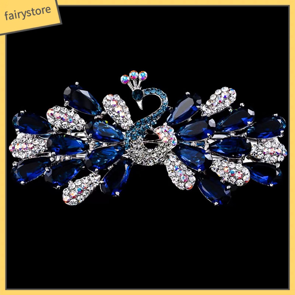 Kẹp Tóc Đính Pha Lê Giả Lấp Lánh Chống Trượt Tiện Dụng