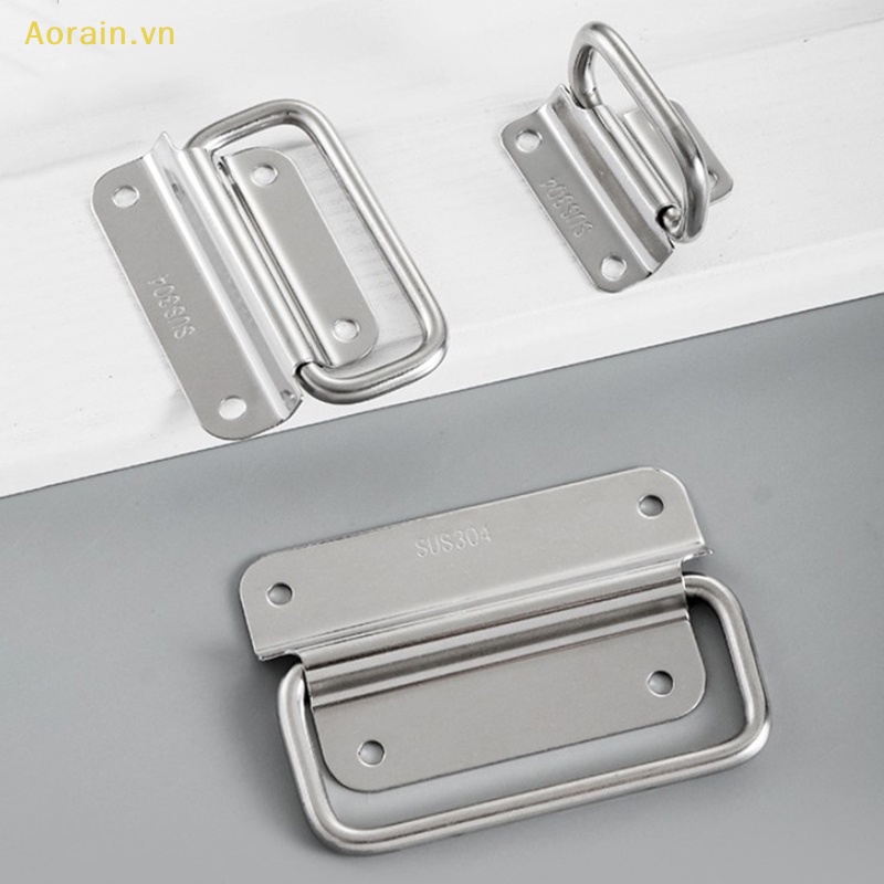 {Aorain} Tay Cầm Hộp Công Cụ Bằng Thép Không Gỉ Cứng Có Thể Gấp Lại Dễ Dàng Cài Đặt Cho Đồ Nội