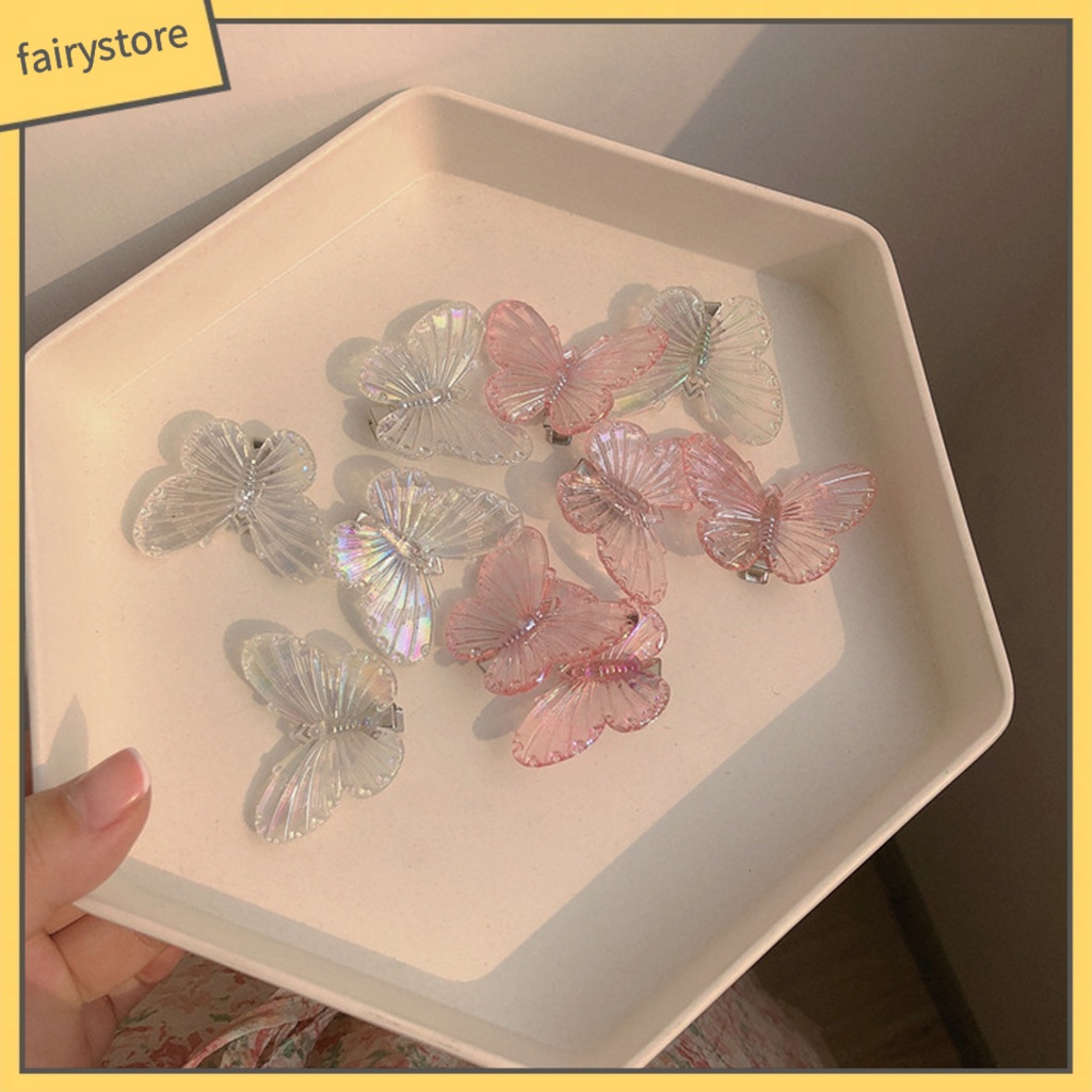 Kẹp Tóc Trong Suốt Tạo Hiệu Ứng 3D Độ Bóng Cao Trang Trí Tóc Mùa Hè