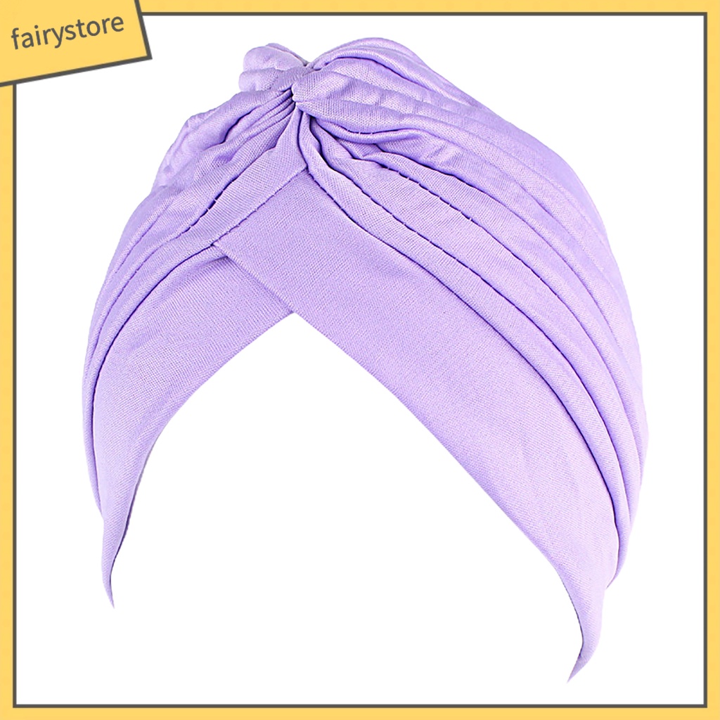 Mũ Trùm Đầu Chemo Màu Trơn Phối Bèo Thời Trang Unisex