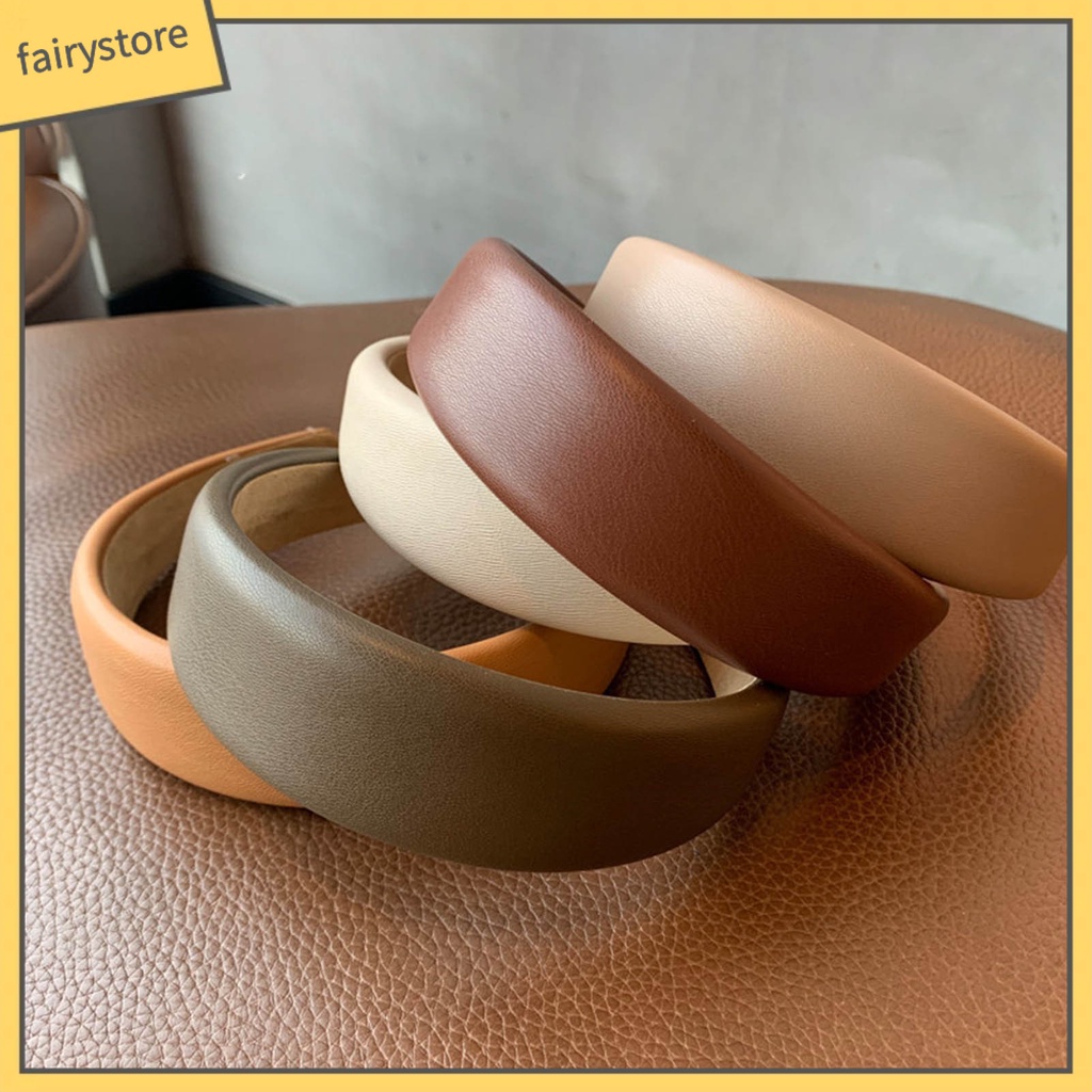 Băng Đô Cài Tóc Dày Dặn Màu Trơn Không Dễ Trượt Trọng Lượng Nhẹ Phong Cách Cổ Điển Cho Nữ