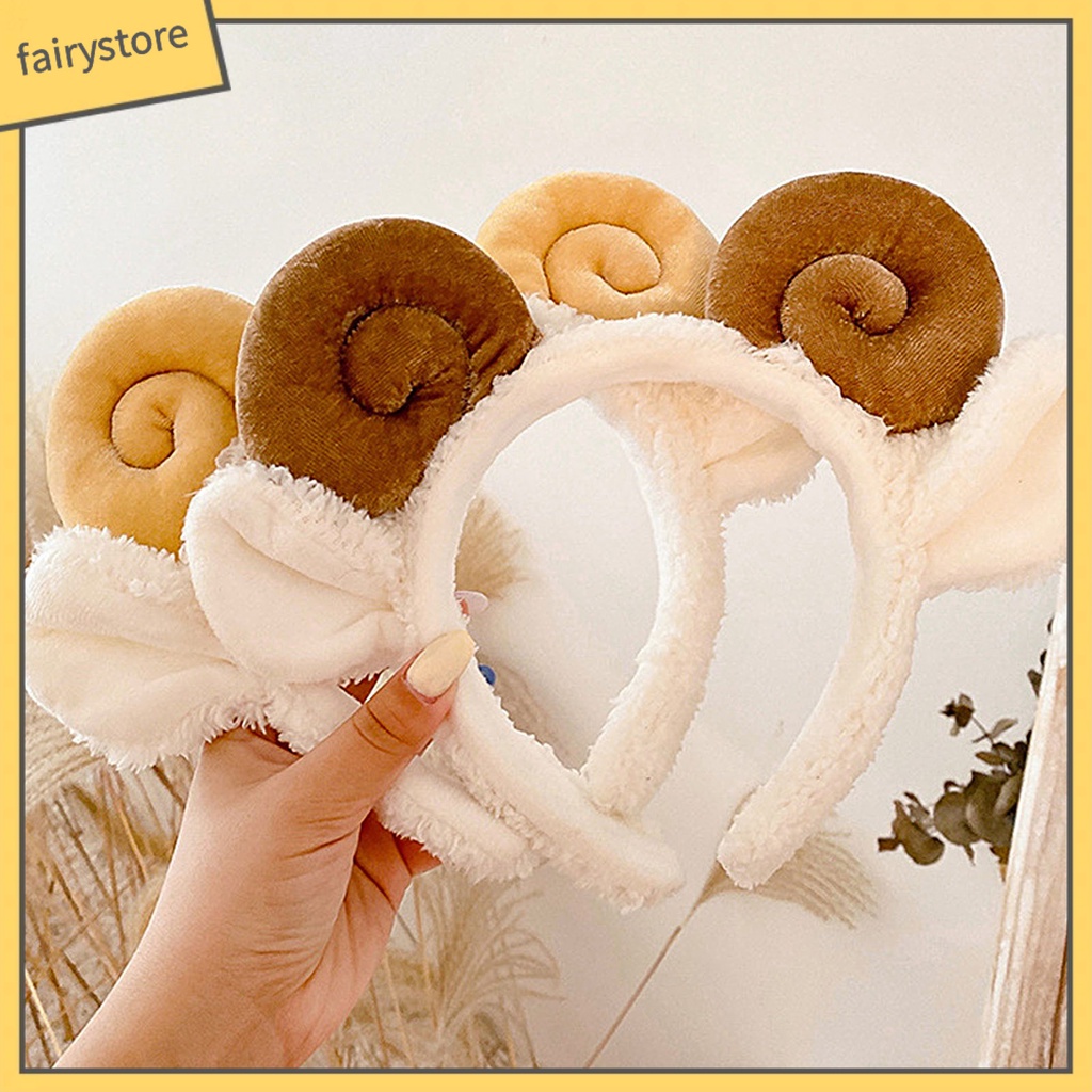 Băng Đô Cài Tóc Rửa Mặt Hình Tai Cừu Hoạt Hình Dễ Thương Cho Nữ